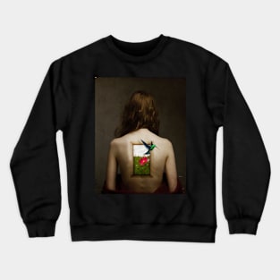 Woman with a window on her back Crewneck Sweatshirt